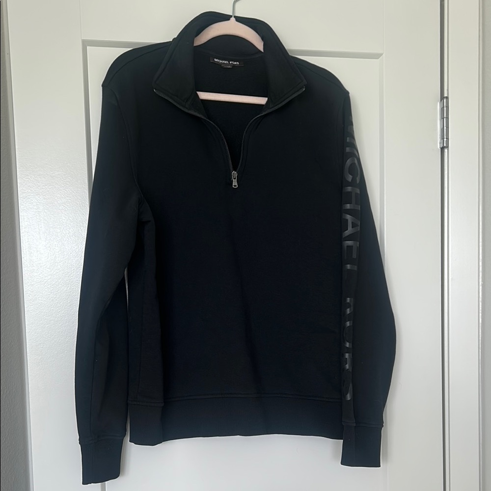 Michael Kors Black Zip Up Sweater